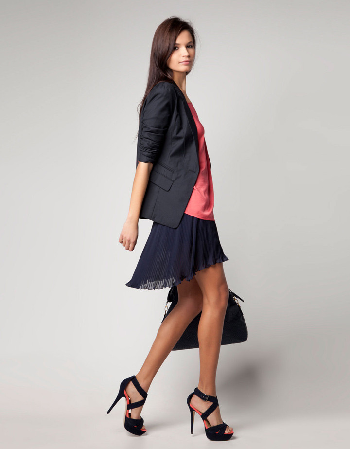 Pleated Asymmetric Dress Bershka