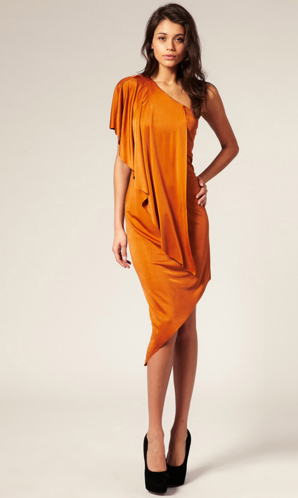 Orange Asymmetric Dress ASOS