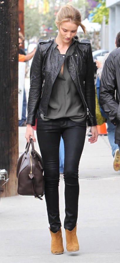 Rosie Huntington Whiteley - Camel Boots