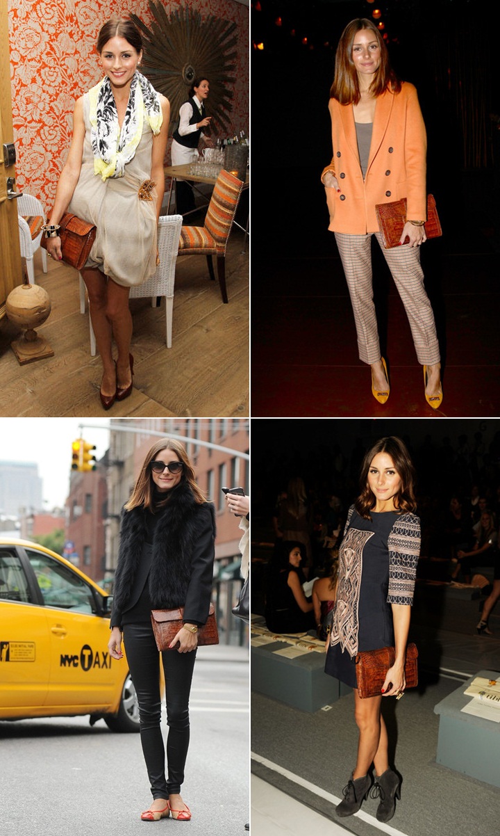 Olivia Palermo - Croco Leather Clutch