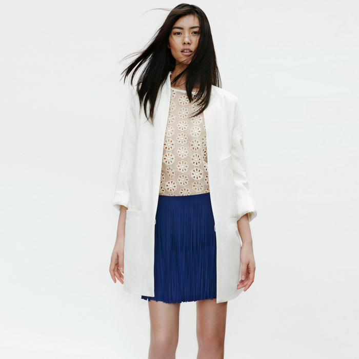 Zara - Lookbook 2012 - Blue Skirt