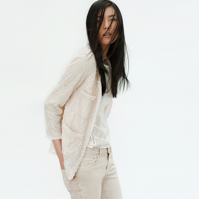 Zara - Lookbook 2012 - White Tweed Jacket