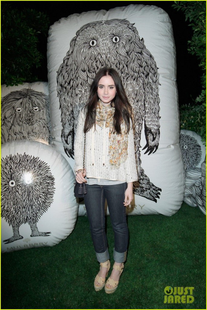 Mulberry Firepit Party At Coachella - Lily Collins