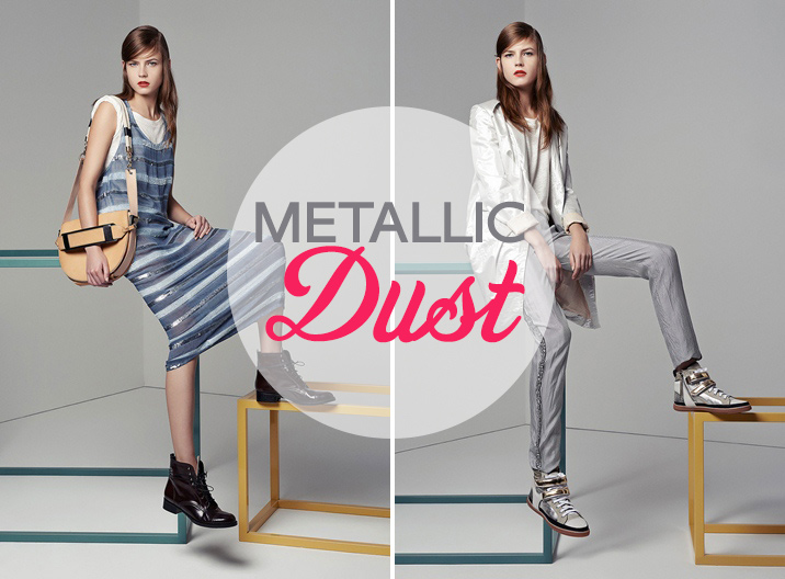 Shimmer metallic outfits - MAJE SS13