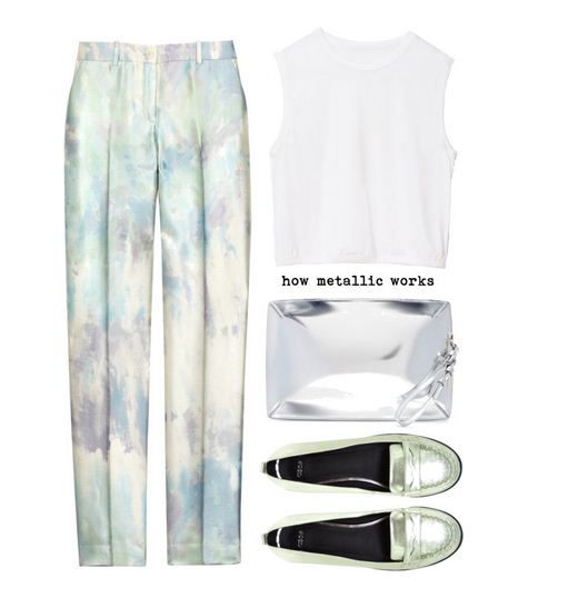 Silver Clutch -Metallic Outfits