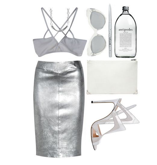 Silver Skirt -Metallic Outfits