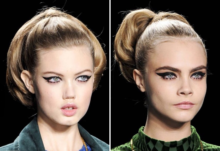 Anna Sui fluffy ponytail 50s hair