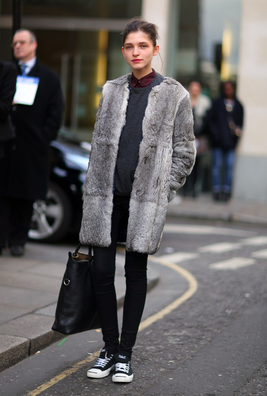 Fur coat streetstyle looks