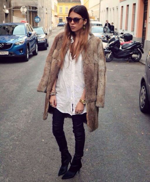 Fur coat streetstyle looks
