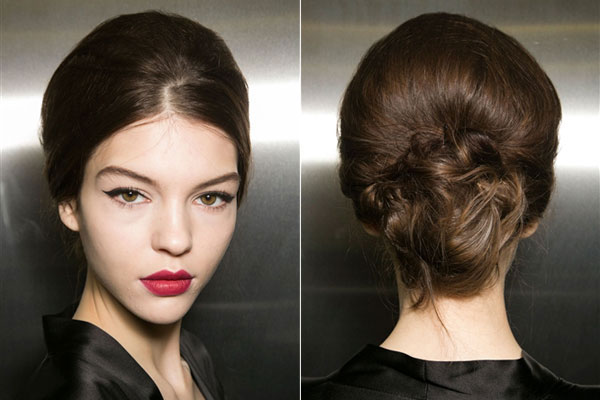 Hair Trends Dolce and Gabbana Elegant chignon hairstyles