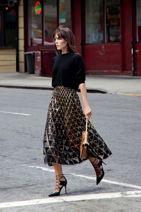 new year eve romatic dinner midi skirt
