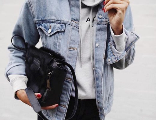 denim jacket and hoodie outfit